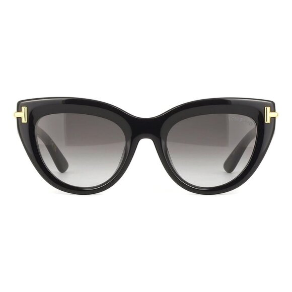 New TOM FORD Icon Collection Black Cat Eye FT1252/S 01B Sunglasses Women - Picture 2 of 4